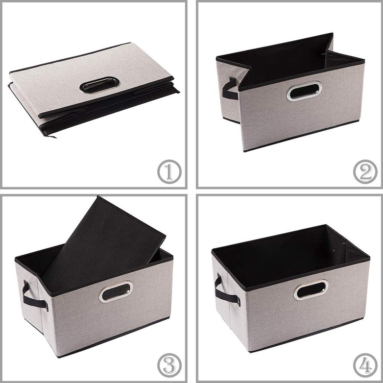 Large Fodable Storage Bins for Closet [5 (5 Count)
