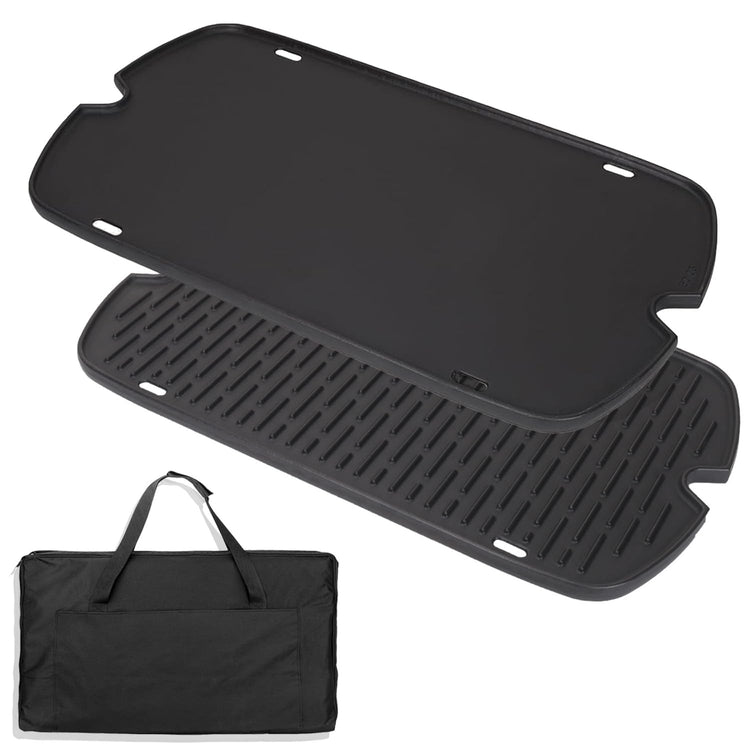 Cast Iron Griddle with Carry Bag for Weber Traveler Grill 9010001 9020001
