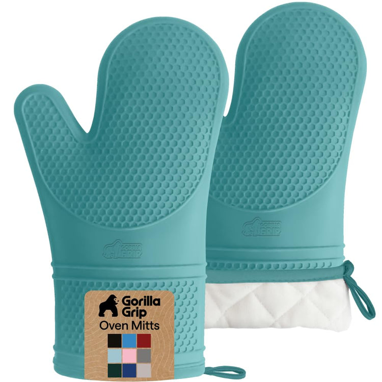 BPA Free Soft Silicone Oven Mitts (2 Count)