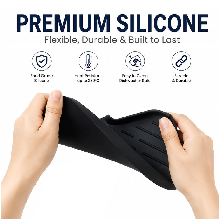 Silicone Soap Dish with Drain Spout