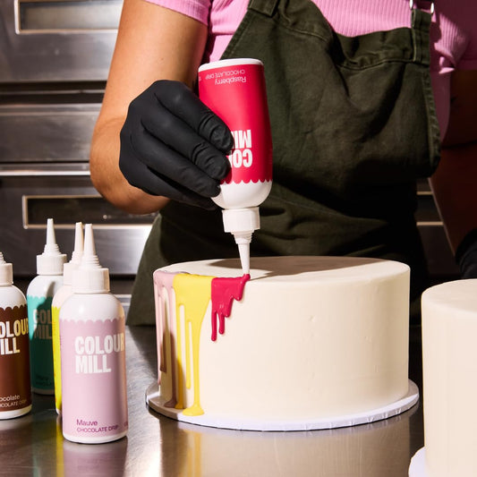 Colour Mill Chocolate Drip Easy-Melt Drizzle for Desserts, 125 Grams Raspberry - Nestoria