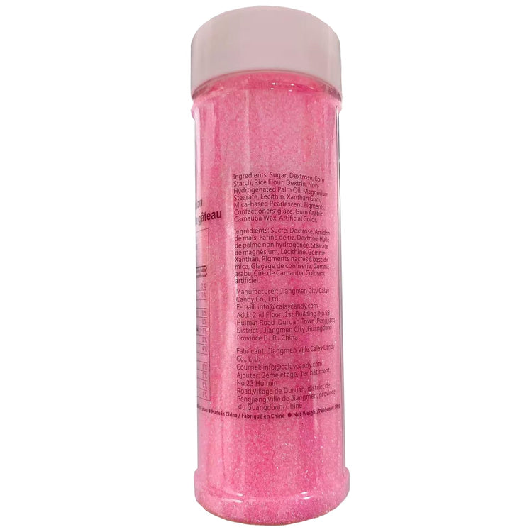 Hot Pink Sanding Sugar for Baking Edible Sparkling Sugar Sprinkles Coarse Sugar Crystals for Baking Topping Cake Cookie Cupcake Topper Ice Cream Decoration Supplies 3.2 OZ (3.2 Ounce)