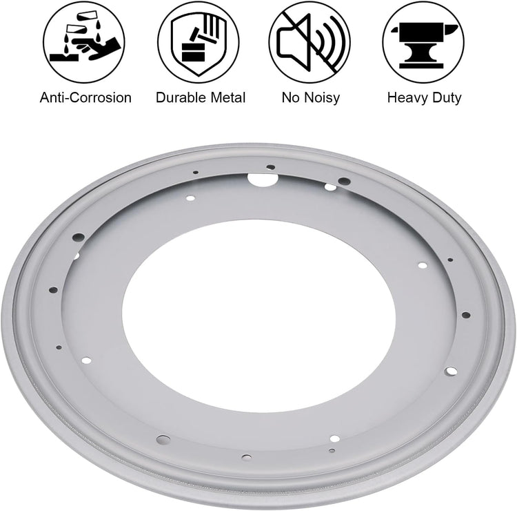 12Inch Round Lazy Susan Turntable Bearing Plate, Rotating Swivel Base with 1000lbs Load Capacity, Turntable Base for Serving Tray, Kitchen