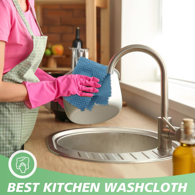 Dish Cloth for Washing Dishes Kitchen Washcloth Cleaning Cloth (5 Count)
