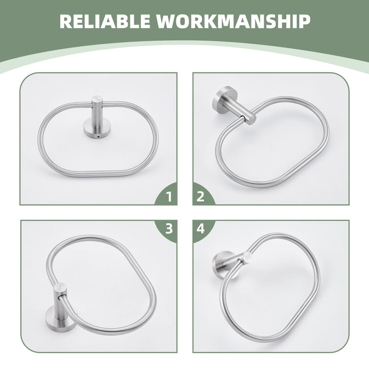 Oval Towel Ring Brushed Nickel