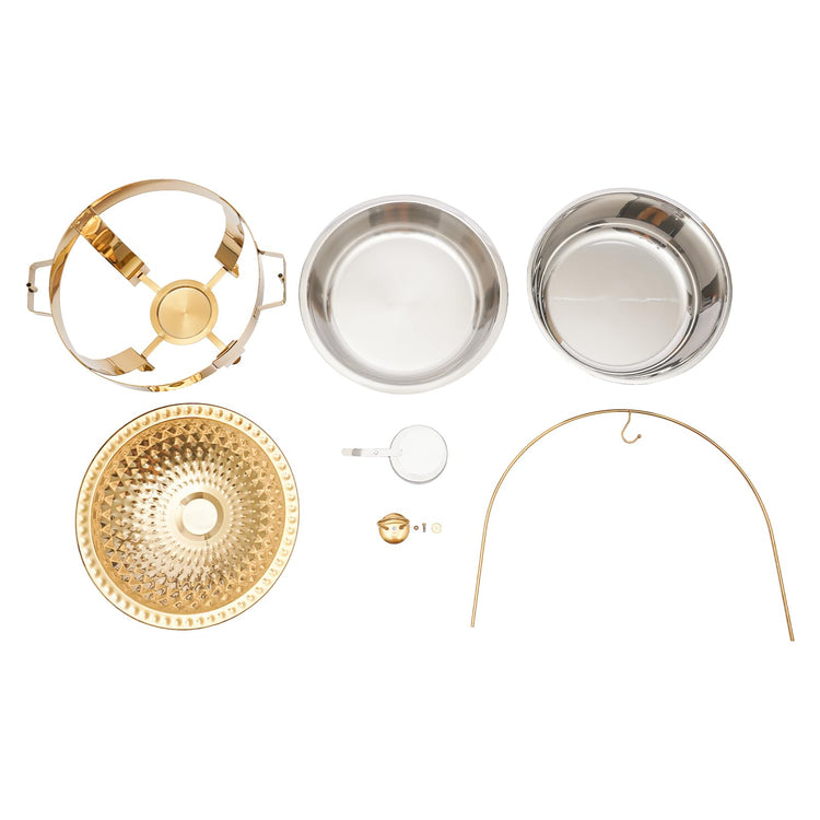 Chafing Dish Buffet Set Silver Accent