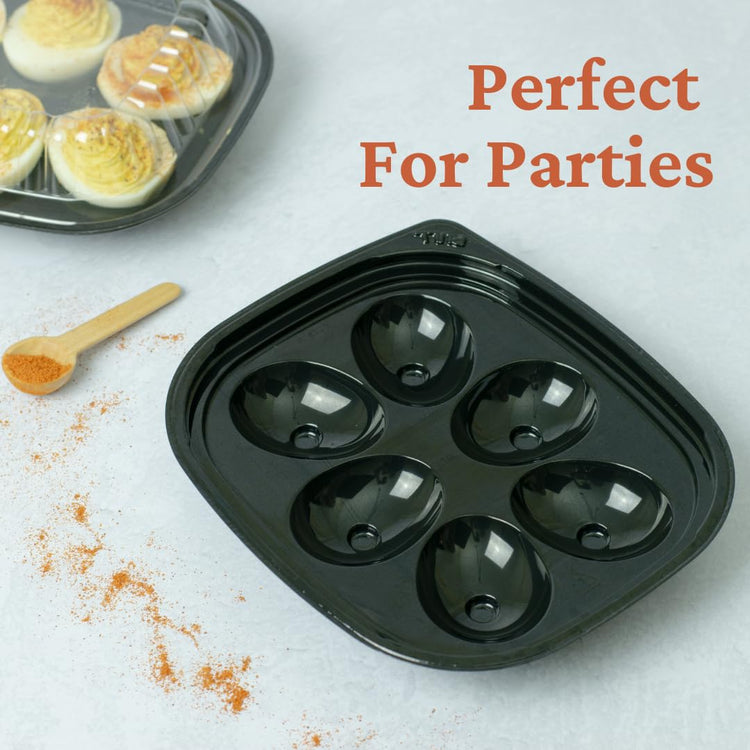 16 Pack Disposable Deviled Egg Containers with Lid (16 Count)