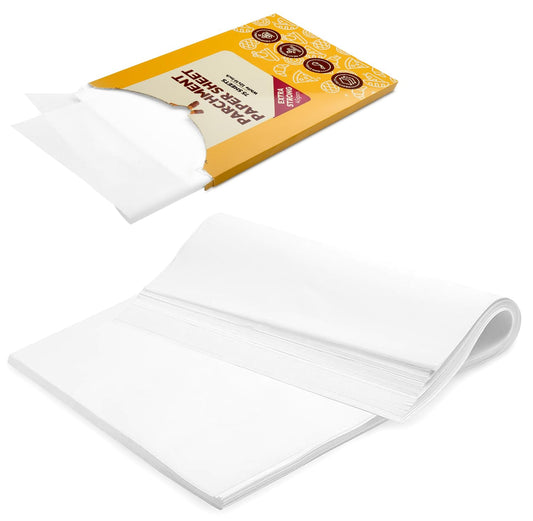 75 Pcs White Parchment Paper Baking Sheets