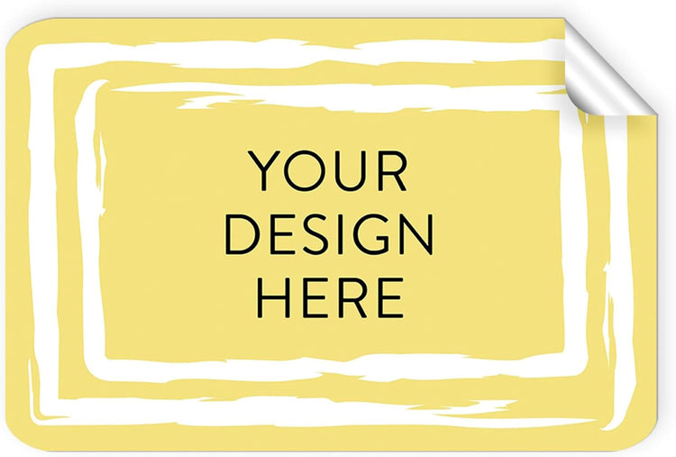 100 Custom Vinyl Stickers - Upload Your own Image, Text, Design, Logo - Personalized Logo Labels for Handmade, Packaging, Bottle, Jars, Candle, Brand Stickers (Lemon Swirls, 3x2)