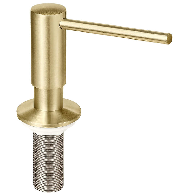 Brushed Gold Built in Dish Soap Dispenser for Kitchen Sink with 17 OZ PET Soap Bottle Refill from The Top