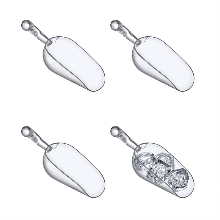 Elsa - 5-Ounce Plastic Ice Scoops (Set of 4), Plastic Utility Scoops, BPA-Free, Food-Grade, Shatter-Proof, Good for Kitchen and Restaurant, Perfect for Home and Commercial Use (4 Count)