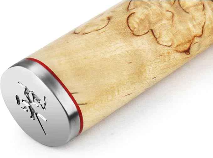 Miyabi Birchwood SG2 Japanese Santoku Knife, 7-inch, All-rounder Kitchen Knife, Karelian Birch Handle, 100-layer flower Damascus pattern, Handcrafted in Seki, Japan