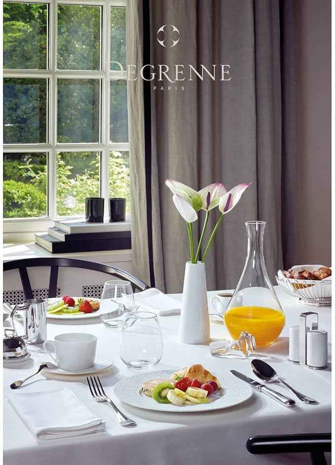 Degrenne Luxury French Cutlery Set - 5 Piece Silverware Set, Includes Forks, Spoons & Knife, Stainless Steel Flatware, Dishwasher Safe, Made in France - Blois