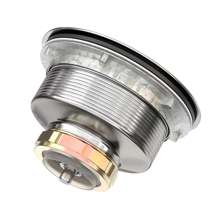 3-1/2 Inch Kitchen Sink Drain Strainer Assembly Made by All Stainless Steel with Strainer Basket/Drain Stopper, Replacement for Standard Commercial Drains