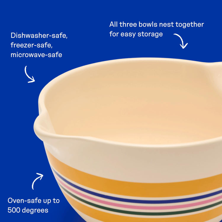 3 Piece Ceramic Mixing Bowl Set