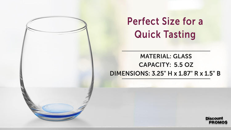 Stemless Wine Glasses by ARC 5.5 oz. Set of 12 (12 Count)