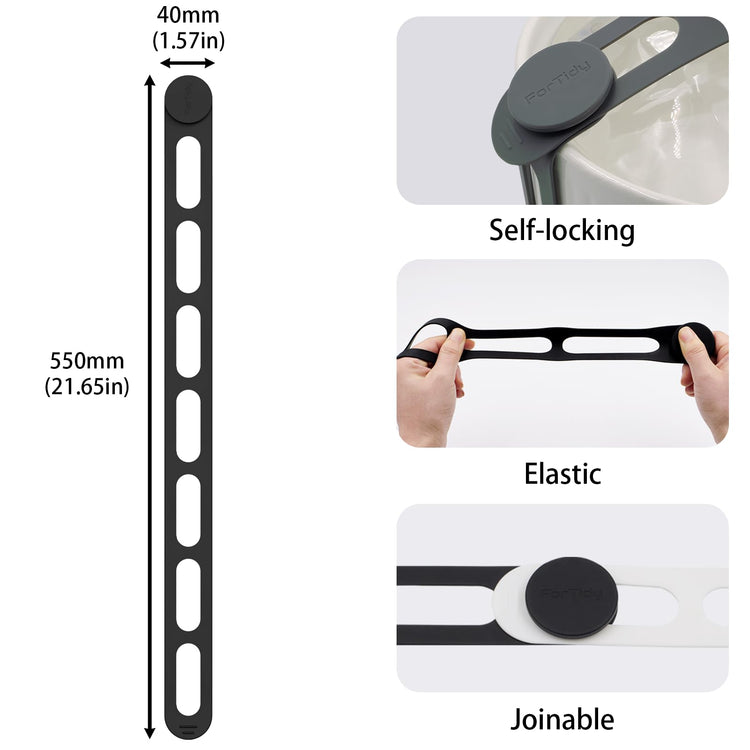 Silicone Latch Strap for Slow Cooker Lid (4 Count)