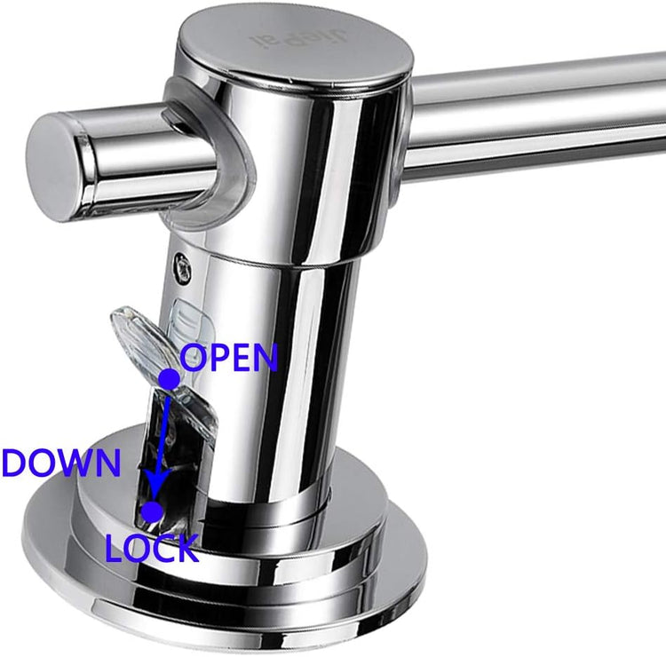 JiePai Suction Cup Towel Bar 24 Inch,Removable Modern Vacuum Suction Towel Holder for Bathroom Door Adhesive Towel Bar Suction Towel Rack Holder
