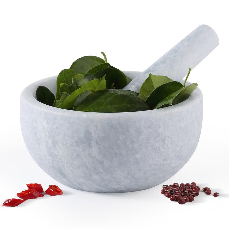 Luxury Marble Mortar and Pestle Set