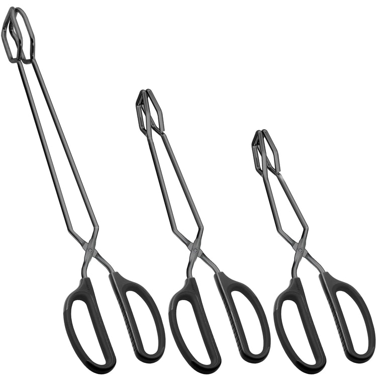 10" 12" 16" Stainless Steel Kitchen Scissor Tongs Set