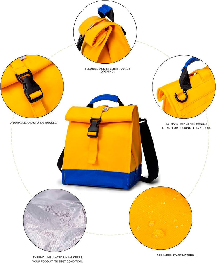 Insulated Lunch Bag Rolltop Lunch Box