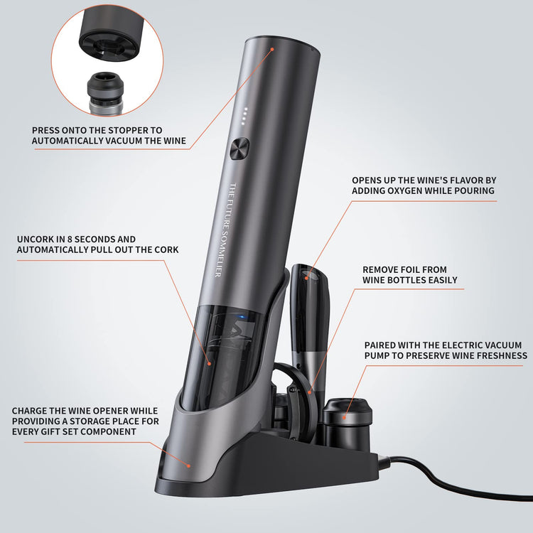 Rechargeable Electric Wine Bottle Opener Set 7