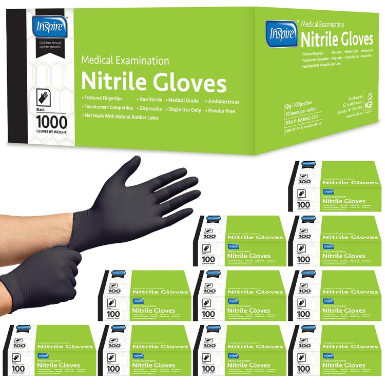 Black Nitrile Gloves (1000 Count)