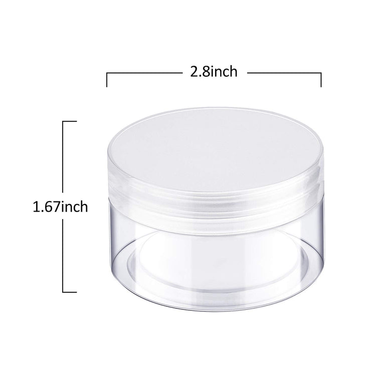 6 Pack 4 OZ Plastic Jars Containers with Lids (6 Count)