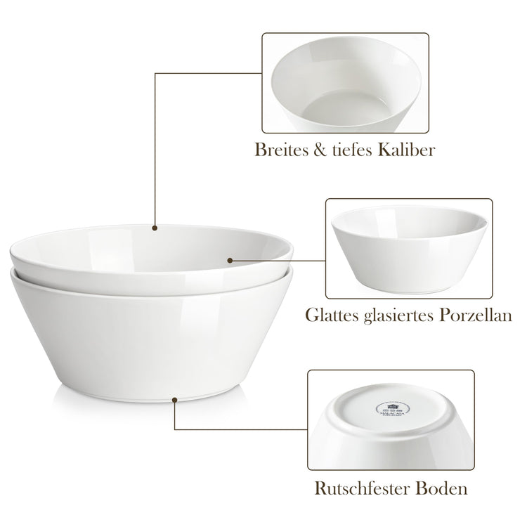 105 OZ Large Serving Bowls Ceramic Salad Soup Bowls Set of 2 (2 Count)