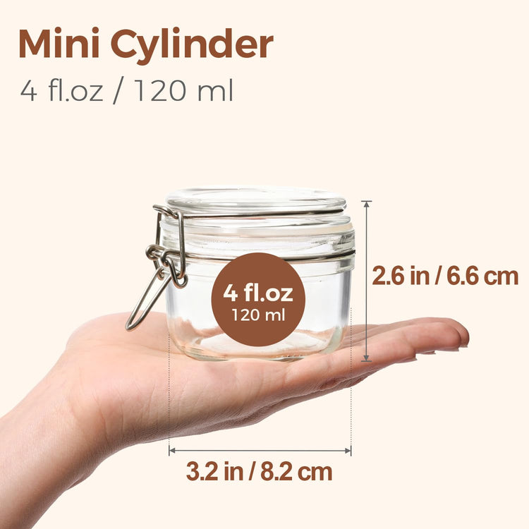 Small Glass Spice Jars with Airtight Lids 4 oz 12 Pack Mason Pantry (12 Count)