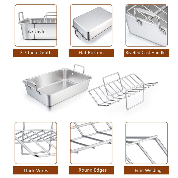14" Roasting Pan with Racks