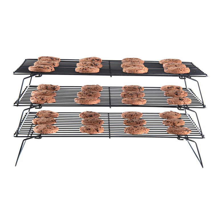 Met Lux 15.7 x 9.8 x 8.3 Inch Wire Baking Rack Set 1 Stackable Oven Wire Rack Set