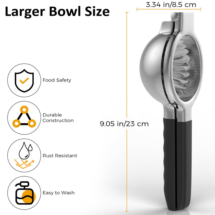 Lemon Squeezer 304 Stainless Steel Large Metal Manual Citrus Juicer