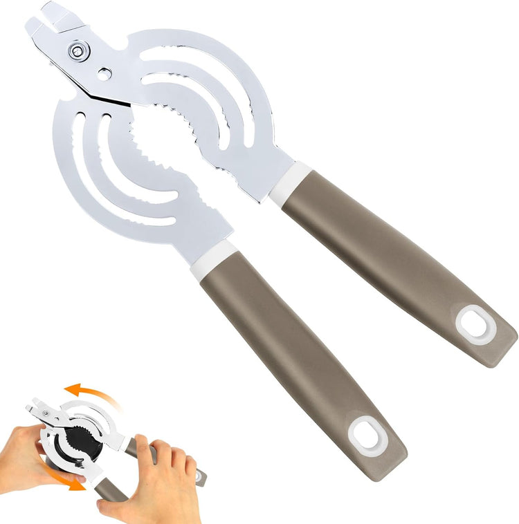 Jar Opener, Multifunctional Jar Openers for Seniors, Stainless Steel Jar Lid Opener, Easy Twist Bottle Opener for Seniors with Arthritis