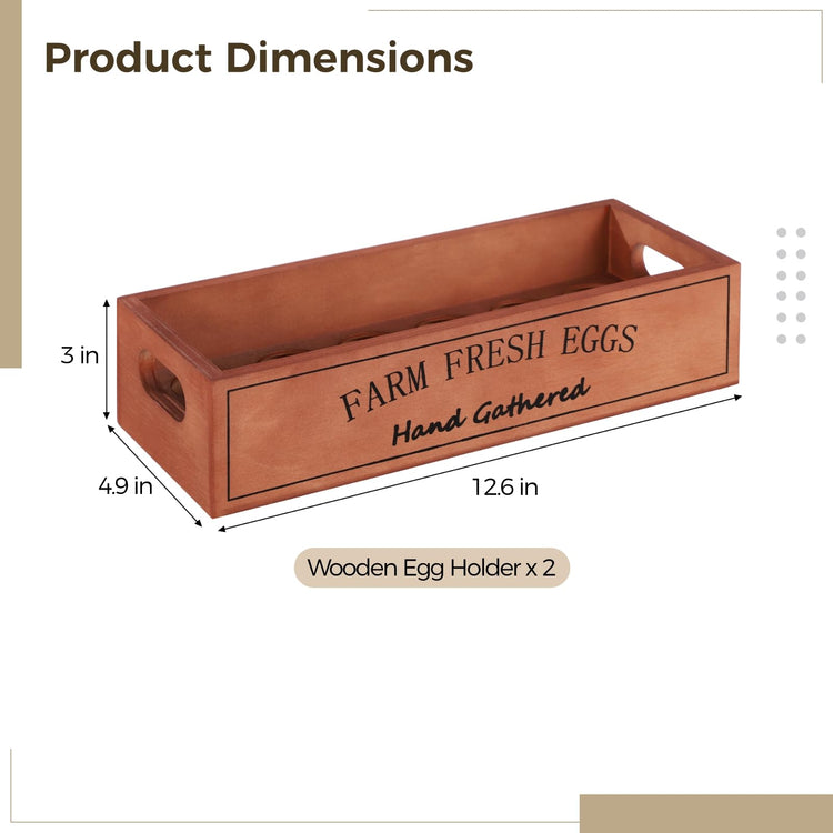 2 PCS Wooden Egg Holders