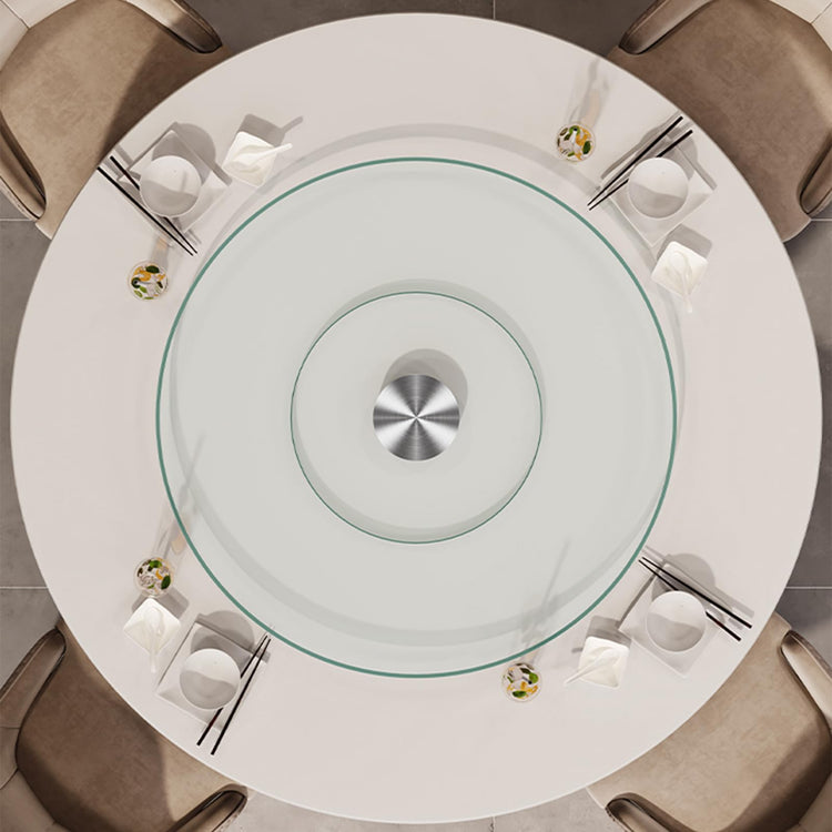 22.8" Lazy Susan for Table Top Tempered Glass Rotating Serving Tray for Dining Table