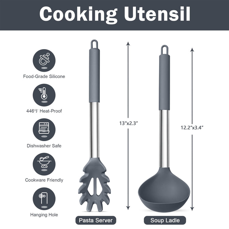 Silicone Pasta Fork and Ladle (2 Count)