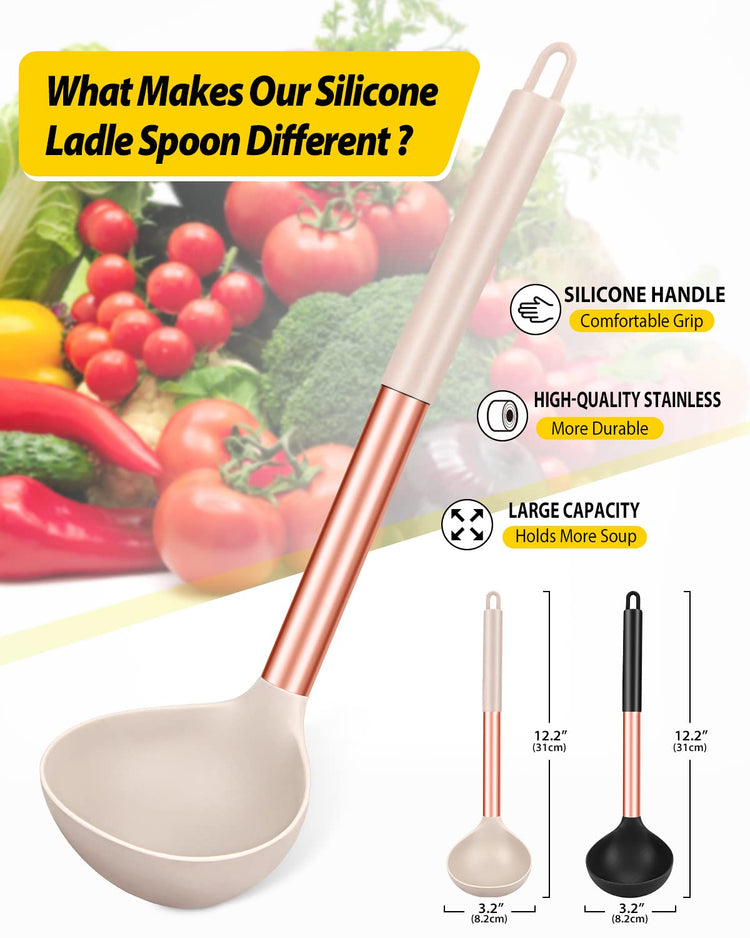Silicone Ladle Spoons (2 Count)