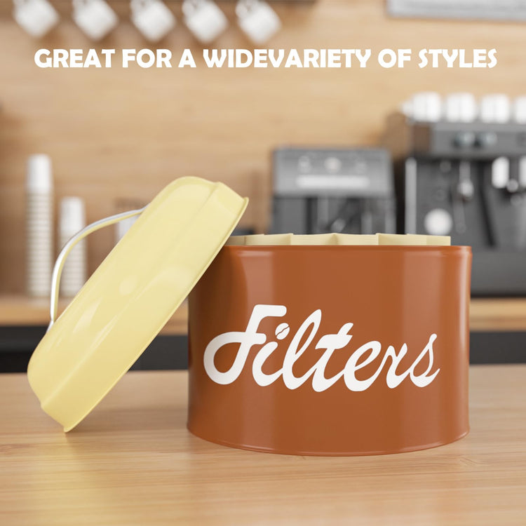 Brown Basket Coffee Filter Holder with Lid