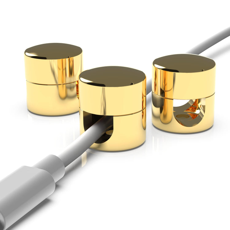 Cable Anchors for Desk Organization Gold