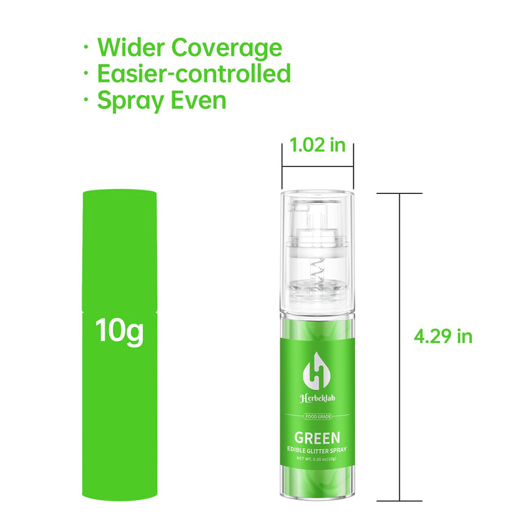 Green Edible Glitter Spray