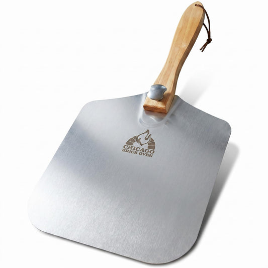 Aluminum Pizza Peel 12" x 14" with Foldable Wooden Handle