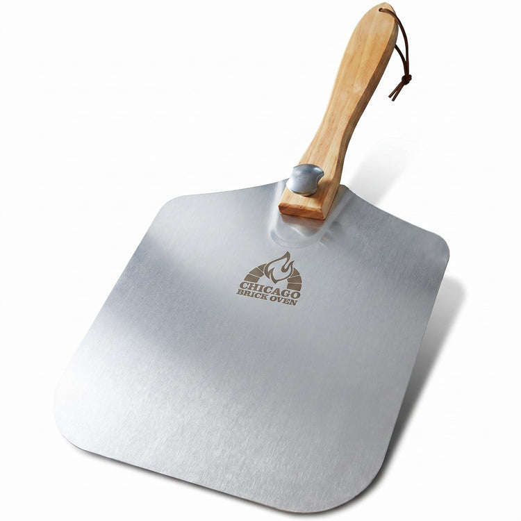 Aluminum Pizza Peel 12" x 14" with Foldable Wooden Handle