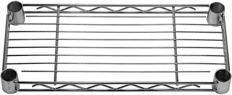 Shelving Inc. 8" d x 18" w Chrome Wire Shelving with 3 Tier Shelves, Weight Capacity 800lbs Per Shelf
