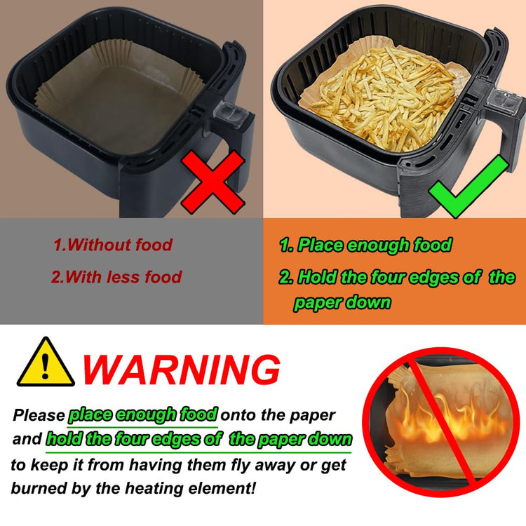 200PCS Small Air Fryer Paper Liners for 2 to 5QT Airfryer (200 Count)