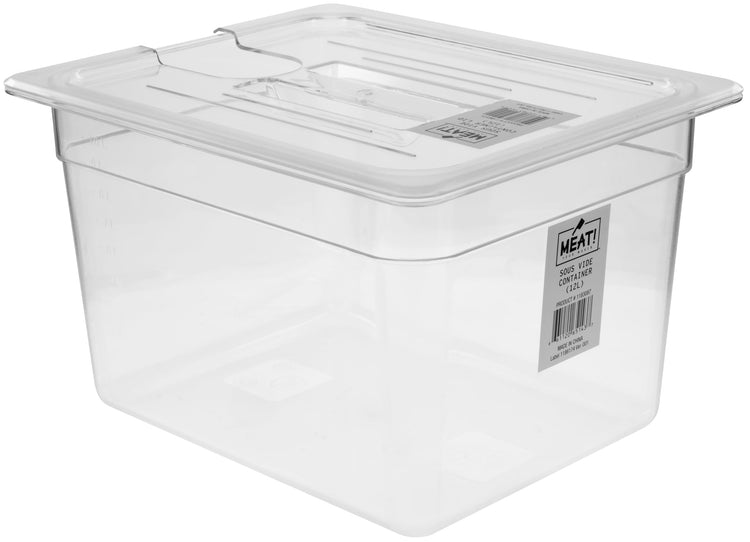 MEAT! Sous Vide 12L Commercial Grade Quality Container with a 12 Liter Cooking Capacity for Vacuum