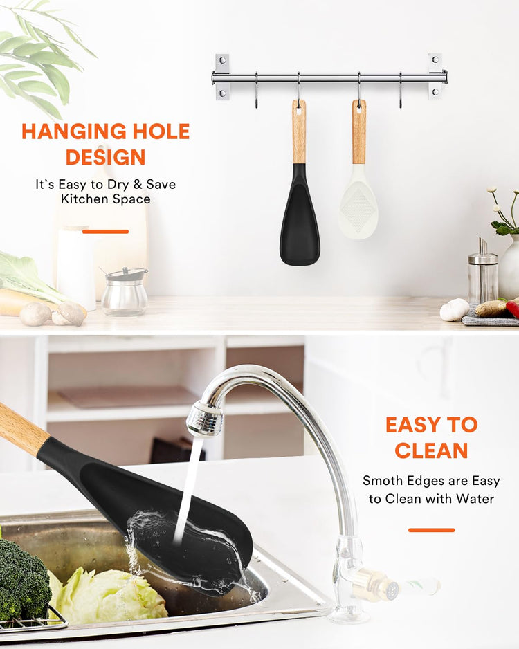 Cooking Spoon and Rice Scooper for Nonstick Cookware