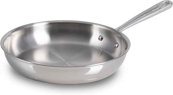 T-Fal Pro Tri-Ply Stainless Steel Fry Pan 10 Inch Induction Cookware, Oven Safe 500F, Fast & Even Heat, Professional Quality & Durability, Frying Pan, Skillet, Cookware, Silver
