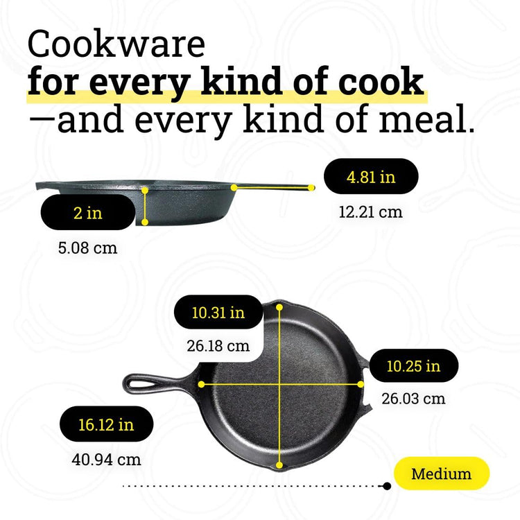 Pre Seasoned Cast Iron Skillet Set (3 Count)