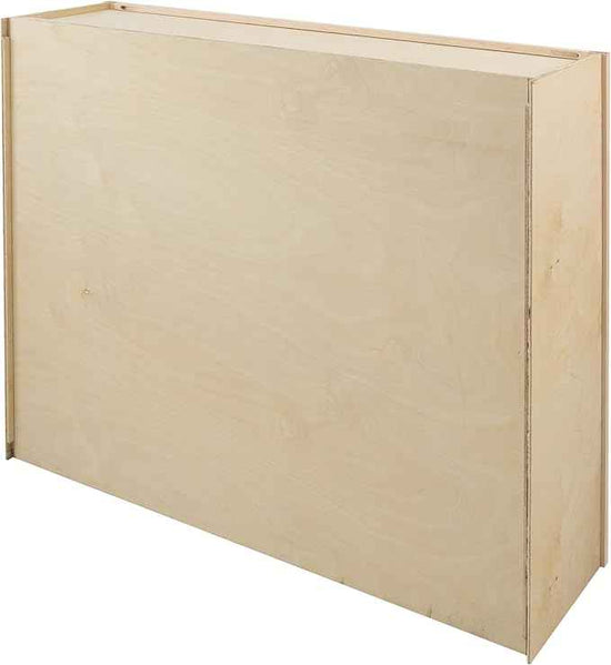 Quicklock RTA (Ready-to-Assemble) 42" Tall Wall Kitchen Cabinets - Shaker Style | 100% Hardwood | Made in America | Soft Close Hardware (12" D x 42" W x 42" H Blind Corner, Raw Maple)